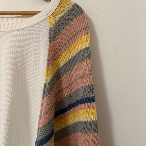 NWT Free People Rainbow Dreams Thermal Top with Balloon Sleeves | Size Medium - Picture 6 of 12